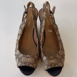 Coach Signature Ferry Platform Wedge